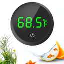 QZQ Fish Tank Thermometer Aquarium Thermometer Wireless Touch Stick Digital Aquarium Thermometer LED Display ±1°F for Monitoring The Fish Tank Aquarium Temperature Accessories (Black)