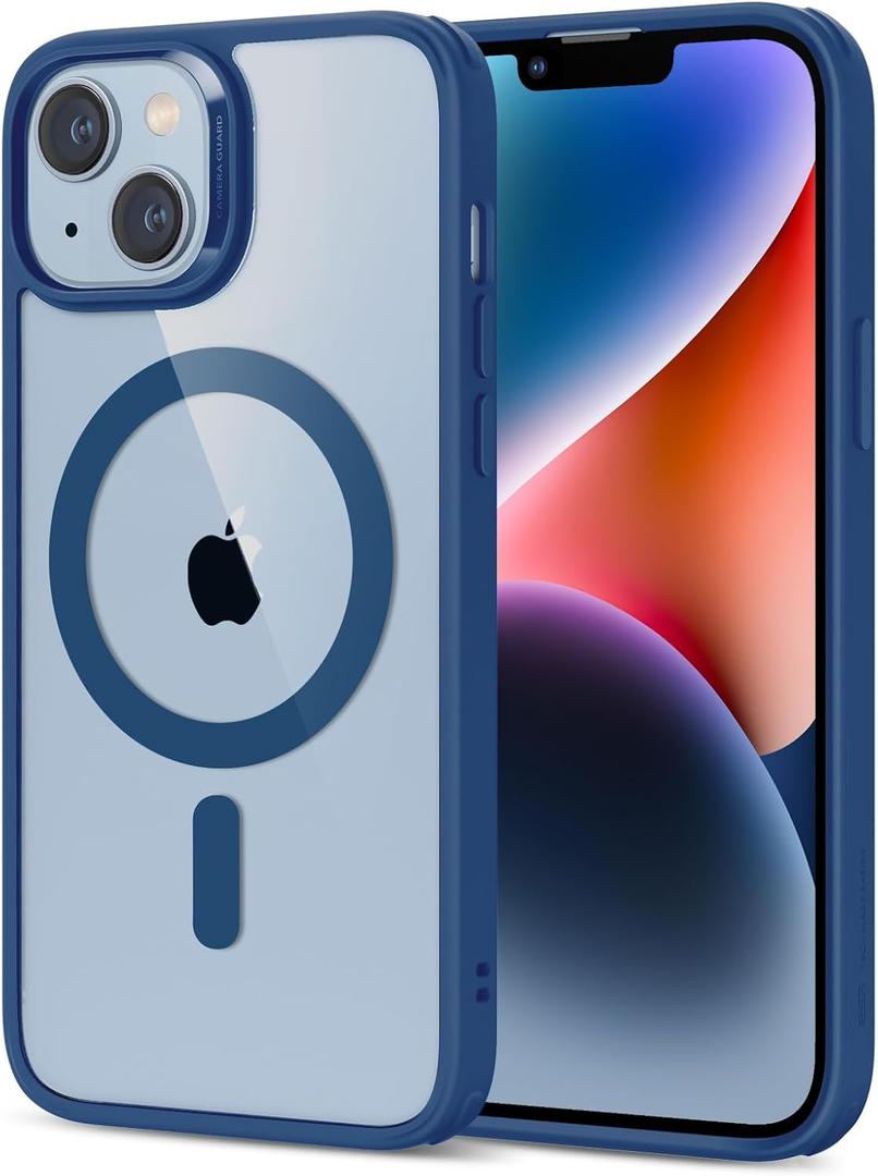 ESR for iPhone 14 Case/iPhone 13 Case, Compatible with MagSafe, Shockproof Military-Grade Protection, Magnetic Phone Case for iPhone 14/13, Classic Series, Clear Blue