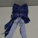 4 Pcs Christmas Velvet Bows 15 x 6.5'' Multi-Layered Vintage Ribbon Wreath Bow for Xmas Tree Decorations,Gift Wrapping, Garland, Cabinet, Fireplace, Staircase,Wedding, Home Decor (4, Navy Blue)