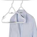 Set of 5 Deluxe Non Slip Hangers by Neatfreak! - Space Saving Hangers for Clothes, Pants, Jackets and Shirt 5 Pack,White/Grey
