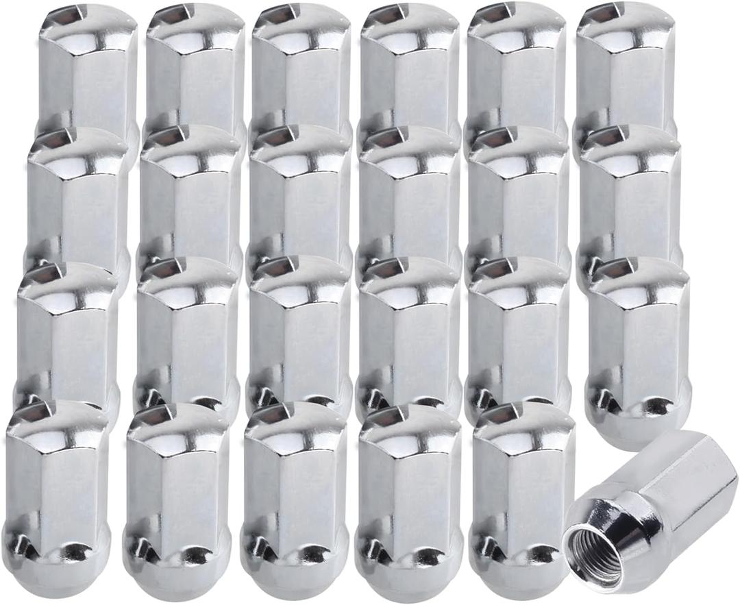 Set of 24 M14x1.5 Lug Nuts Comptible with Replacing Silverado Tahoe Suburban Tahoe Sururban Escalade Xt6 Xt5, 7/ 8 Hex 1.77-Inch OEM Factory Style Large Acorn Socket Lug Nuts