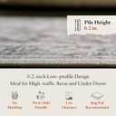 Freyja Washable Rugs 3x5 Area Rug, Soft Non Slip Distressed Indoor Door Mat, Vintage Thin Floral Rugs for Bedroom Bathroom Floor Kitchen Entryway Laundry Room Decor (Rustic Brown)