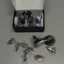 Crosize Magnetic Door Stoppers 4 Pack, Stainless Steel Door Stops for Wall and Floor Mounting, Door Holder Keep Door Open, No Drilling Door Stop with 3D Adhesive Tapes, Black