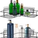 2 Pack Shower Caddy Adhesive for Replacement, Strong Transparent Adhesive for Shower Caddy Sticky Pads, No Drilling for Corner Shelf Basket, Bathroom Storage Shelves, Kitchen Racks and Soap Holder