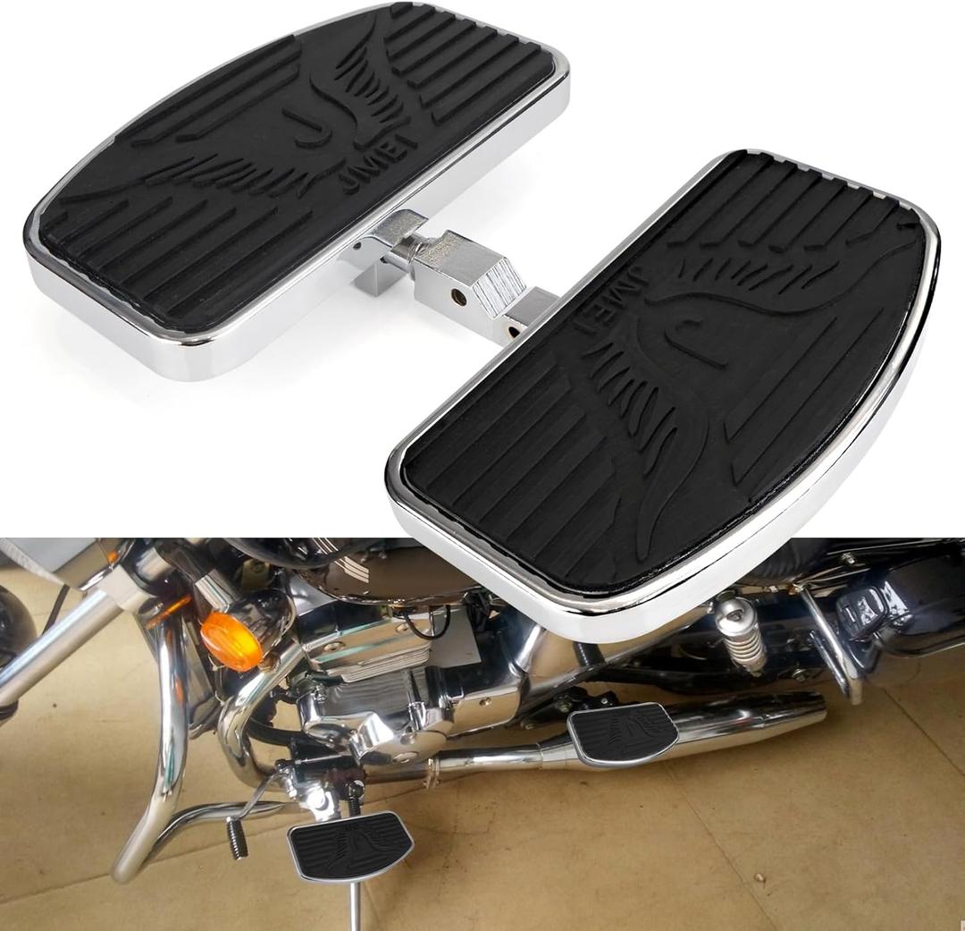 Motorcycle Foot Pegs Floorboard Front/Rear passenger Compatible with Honda Magna VF250/VT250/VF750 Yamaha V-STAR DragStar XVS 650 / Virago XV125/250/400 Pair 1994-2013 (Rear)