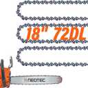 18 Inch Chainsaw Chain,0.325" Pitch .050" Gauge 72 Drive Links Fits for Husqvarna 440, 445, Fit for Echo CS-400, Jonsered - 591094872, 20lpx072g, and More H72 M72 (3 Chains)