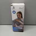 BOB AND BRAD Far Infrared Weighted Heating Pad for Back Pain Relief, Electric Heat Pad for Cramps, Knee, Neck & Shoulder, Moist Heat Therapy & Hands-Free Strap, FSA-HSA Eligible, Gift for Women Men (Gray)