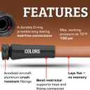 Flexzilla Colors Garden Hose 5/8 in. x 100 ft., Lightweight All-Weather Water Hose, Durable and Flexible, Leak-Free Connections, Red Clay
