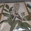Large Framed Canvas Wall Art, White Flowers Green Leaves Decor, 16"X24"X3, Green