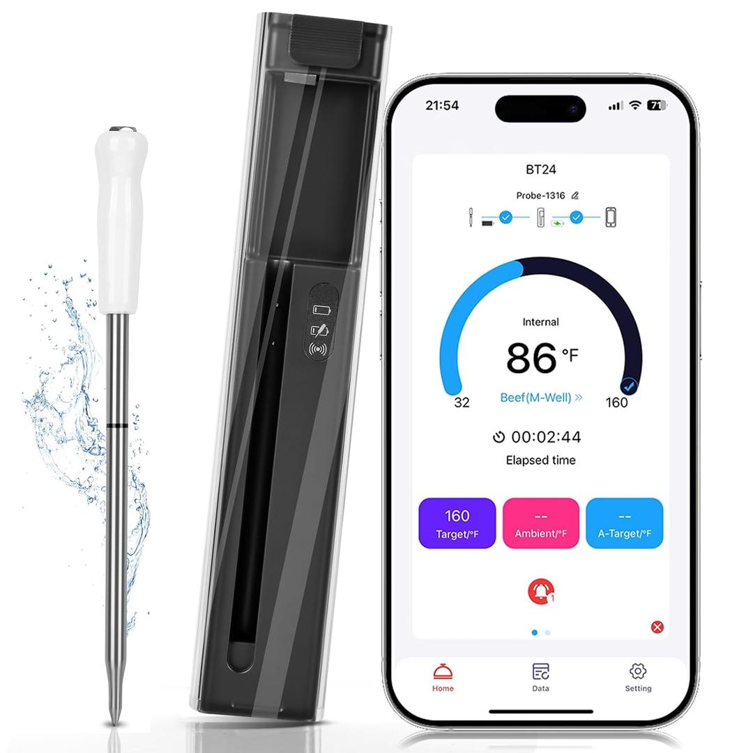 Bluetooth Meat Thermometer Digital for Grilling, Smoking, BBQ, Oven