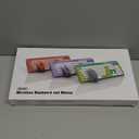 Wireless Keyboard and Mouse Combo, Retro Round Keycaps, Cute Full-Size Typewriter Keyboard with Phone Holder, Sleep Mode, Click Soft, 2.4GHz Cordless Connection for Windows/PC/Laptop (Lacy Lilac)