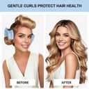 Heatless Curls Overnight Set - Jumbo Overnight Hair Curlers to Sleep In, Soft Velvet Hair Rollers for Women, No Damage Curls Styling Tools (8pcs Blue