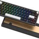 Womier SK65 Wireless Mechanical Gaming Keyboard, 60 Percent Retro Creamy Aluminium Keyboard, Bluetooth 5.0/2.4GHz/USB-C Wired Hot Swappable Custom RGB Backlit for Mac Computer PC (Black)