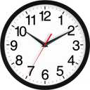 Rohioue 12 Inch Wall Clock Modern Battery Operated Silent Non Ticking Analog for Bedroom Office Living Room Home Kitchen Bathroom(Black)