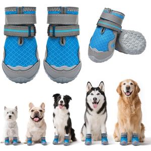 Hipaw Dog Shoes,Breathable Dog Boots for Hot Pavement,Non-Slip Paw Protector for Winter Snow,Lightweight Dog Booties for Small Medium Large Dogs,Outdoor Walking,Hiking,Indoor Hardwood Floor, 8