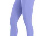 Sunzel Mini Flare Leggings for Women V Crossover Mid Rise Workout Flared Yoga Pants with Tummy Control and Wide Leg (Purple, XL)