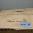 COLAMY Counter Height Bar Stools 1 Set  Upholstered Barstools with Back, Mid Century Modern Stools with Wood Legs for Kitchen Island Dining Room, Beige