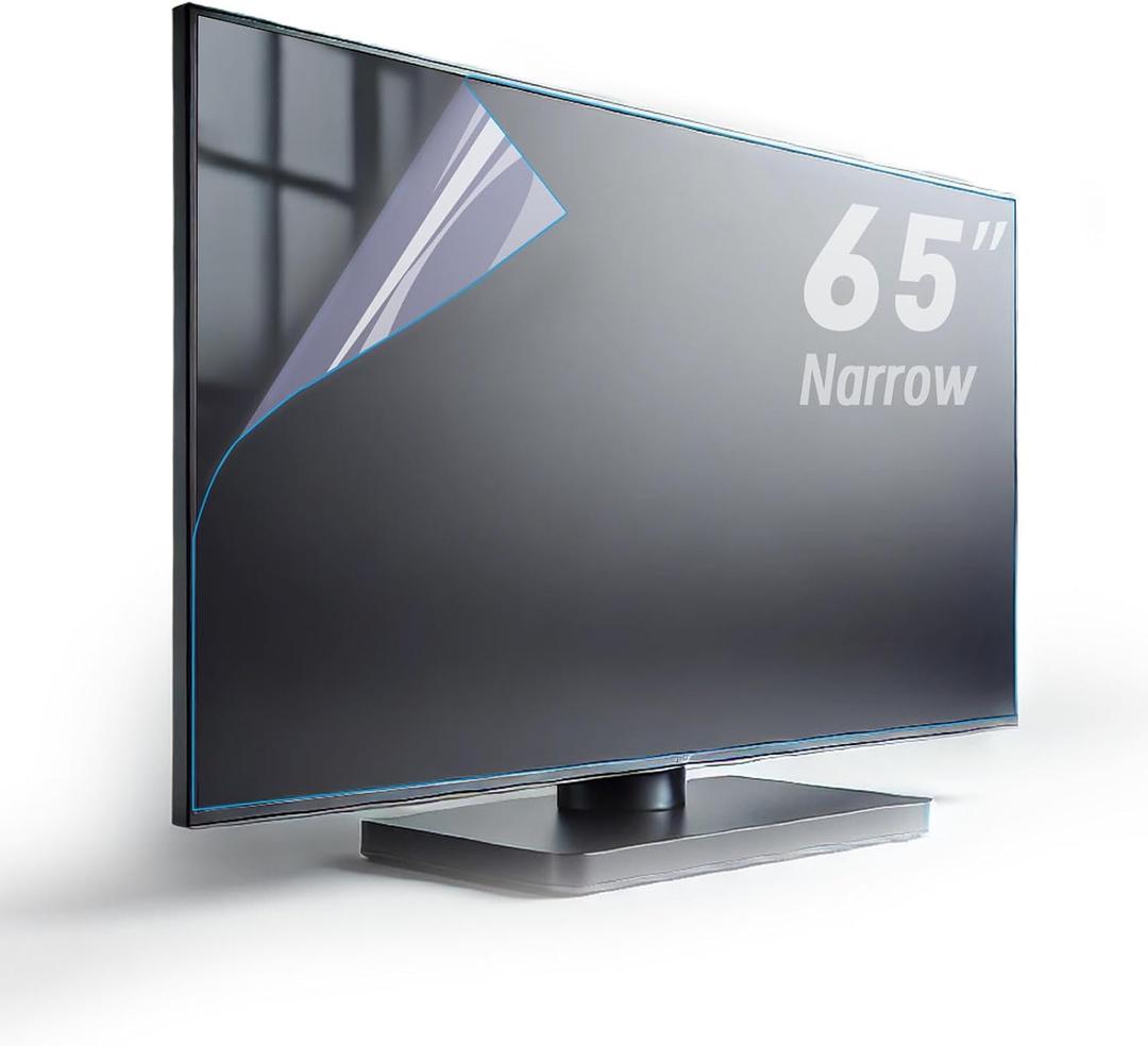 Anti Glare Film for TV 65 and 65 inch Narrow,Anti Blue Light Relieve Eye Strain and Reduce TV Screen Glare,65 in Glare Film,65 TV Screen Protector Film