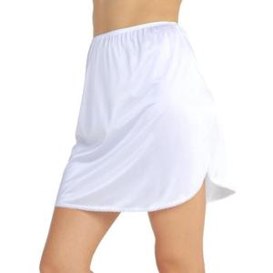 Vanity Fair Women's Anti-Static Nylon Half Slip for Under Dresses (Medium, 20 Inch - Single Slit - White)