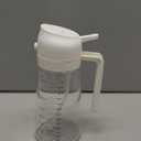 TrendPlain 16oz/470ml Glass Olive Oil Sprayer for Cooking  2 in 1 Olive Oil Dispenser Bottle for Kitchen Gadgets and Air Fryer Accessories, Salad, BBQ - White