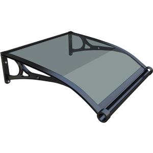 HIAPES Awning for Door Entrance, Awnings for Doors, Window Awnings Exterior Polycarbonate Cover Outdoor Front Door Patio UV/Rain/Snow Protection, Door Awnings Exterior for Porch/Patio/Deck, 40"x40"