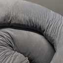 Momcozy Pregnancy Pillows for Sleeping, U Shaped Full Body Maternity Pillow with Removable Cover - Support for Back, Legs, Belly, HIPS for Pregnant Women, 57 Inch Pregnancy Pillow for Women, Grey