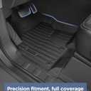 for Nissan Frontier Crew Cab 2008–2021, Fits Original Floors,Trucks Liners | Front Seat Utility Mats Custom Fit All-Weather Heavy-Duty TPE