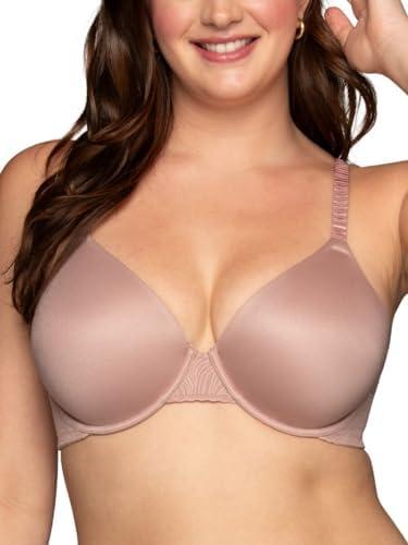 Vanity Fair Women's Effortless Underwire Bra, Buttery Soft Fabric & Lightweight Memory Foam Cups up to DD, Pink, 36C