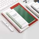 EMSHOI Graph Paper Spiral Notebook 7.48" x 10.15" - B5 Graph Paper Notebook, 2 Pack 320 Pages 100gsm Thick Grid Paper, Plastic Hardcover Journals for Writing Engineering Graphing Work School Supplies (BrownGreen)