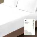 Mayfair Linen 100% Egyptian Cotton King Fitted Sheet Only - Luxury 600 Series Voyage Collection 16" Deep Pocket Cotton Fitted Sheet King (White), Soft, Cooling Sateen Weave Hotel Bottom Sheets