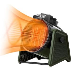 VIVOSUN Portable Greenhouse Heater, 1500W/750W Electric Heater, 3 Modes for Fast Heating, Overheat Protection, Dustproof Design for Grow Tents, Patios & Outdoors VIVOSUN Portable Greenhouse Heater, 1500W/750W Electric Heater, 3 Modes for Fast Heating, Overheat Protection, Dustproof Design for Grow Tents, Patios & Outdoors