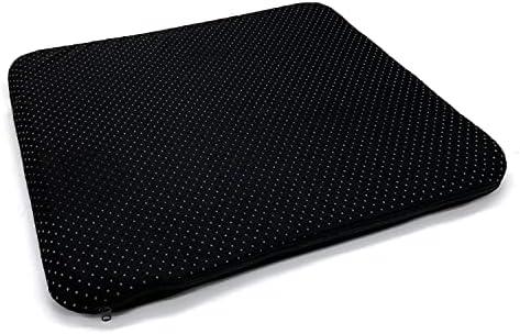 Jaegvida Silicone Seat Cushion Breathable Gel Egg Seat Cushion with Non-Slip Cover for Office Chair Car and Wheelchair (Black) Size 14*16