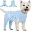 KOESON Soft Dog Recovery Suit for Back Legs, Adjustable Dog Surgery Recovery Suit with Durable Hook &Loop, Puppy Rear Leg Sleeve to Stop Licking, Surgery Onesie for Small Dogs Female Male, XS