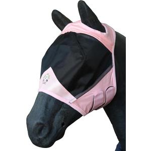 T TEKE Fine Mesh Horse Fly Mask w/No Ears, UV Blocking 3D Eye Visor with Extra Fleece Cushioned Forehead, Protection from Insect Pests
