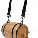 St Bernard Rescue Barrel Collar for Medium & Large Dogs, 500ml Mini Keg with Adjustable Hoops, Saint Bernard Whiskey Barrel Collar for Pet Accessories