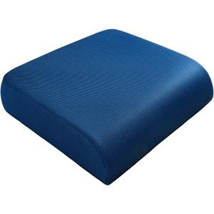 Extra Thick Large Seat Cushion -19 X 17.5 X 4 Inch Gel Memory Foam Cushion with Carry Handle Non Slip Bottom - Pain Relief Coccyx Cushion for Wheelchair Office Chair (Blue (1PACK))