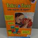 The First Years Take & Toss Spill Proof Sippy Cups - Rainbow Party Pack - Reusable Toddler Cups - Kids Cups and Snap On Lids for Ages 9 Months and Up - 20 Count, 10 Ounces