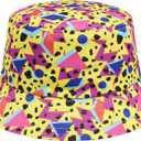 Mens Hawaiian Shirts and Shorts Set 2 Pieces Beach Outfits Summer Vacation Tropical Suit with Bucket Hats (Yellow, XS)