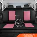 Skechers Memory Foam Car Seat Cover Full Sets, Hexcomb Breathable Thick Seat Covers, Airbag Compatible, Automotive Comfort & Protection for Most Cars,Van,Trucks, SUVs (Pink,Full Set)