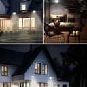 JandCase Dusk to Dawn Flood Lights Outdoor, 50W Plug in Floodlights with 9.8FT Cord, IP66 Waterproof LED Work Light Outside for Garage, Yard, Lawn, UL Listed, 2 Pack (White)