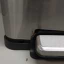 EKO EcoCasa Stainless Steel Dual Step Trash Can for Recycling, 30L+20L Rectangular Kitchen Trash Can, Independent Pedals and Lids, Soft Close and Fingerprint Resistant
