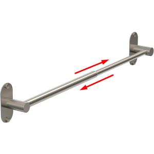 Towel Bar, Adjustable 14.4inch - 25.2inch Towel Rack, Self Adhesive Wall Mounted for Bathroom Kitchen Hand Towel Holder Cloths Hanger 304 Stainless Steel Organizer Single Bar (Brushed Nickel)