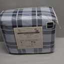 RUVANTI Flannel Sheets King Size - 100% Cotton Double Brushed King Size Sheets Set - Deep Pockets 16 Inches Bed Sheets - All Seasons Breathable & Extra Soft - Warm & Cozy, 4 Piece, Illusion Check