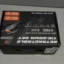 Retractable Ratchet Straps(4 PK)- 1 Inch x 10 Feet (1,650lb Break Strength)-Self Retracting Tie Down Straps for Motorcycle, ATV, Truck, Cargo, Appliance & More -Black