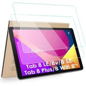 Hianjoo 2-Pack Screen Protector Compatible with TCL Tab 8 LE 8"/Tab 8v/Tab 8 SE/Tab 8 Plus/Tab 8 Wifi, [HD Clarity] Tempered Glass Replacement for TCL Tab 8 (Model: 9137W,9132X, 9138S, 6048E, 91232X1)