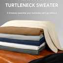 Vssjavun Mens Mock Turtleneck Long Sleeve Shirts Casual Slim Fit Undershirt Lightweight T-Shirt for Outdoor & Business (Small, Beige)
