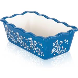 Loaf Pan Bread Pan Ceramic loaf pans for baking Porcelain Baking Pans Nonstick Bread Pans for Baking (Blue)