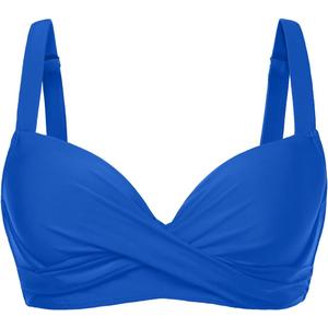 Aqua Eve Women Underwire Bikini Top - Push Up Swimsuit Top Bra Padded Bathing Suit 2025 Twist Front Swimwear (Large, Blue)