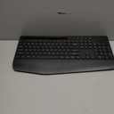 Wireless Keyboard and Mouse Combo - Full-Sized Ergonomic Keyboard with Wrist Rest, Phone Holder, Sleep Mode, 2.4G Quiet Keyboard for PC Laptop, Complete Work Setup for Office or Home -Trueque KM23