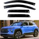 KPY Window Visor Compatible with Chevrolet Chevy Trailblazer 2021-2025, 4PC Rain Guard Side Window Vent Deflectors Tape-On Style, 2021 2022 2023 2024 2025